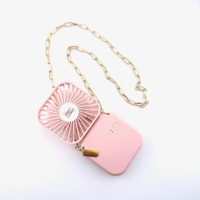 Thumbnail: Angel Kisses Personal Fan- Pink N Gold