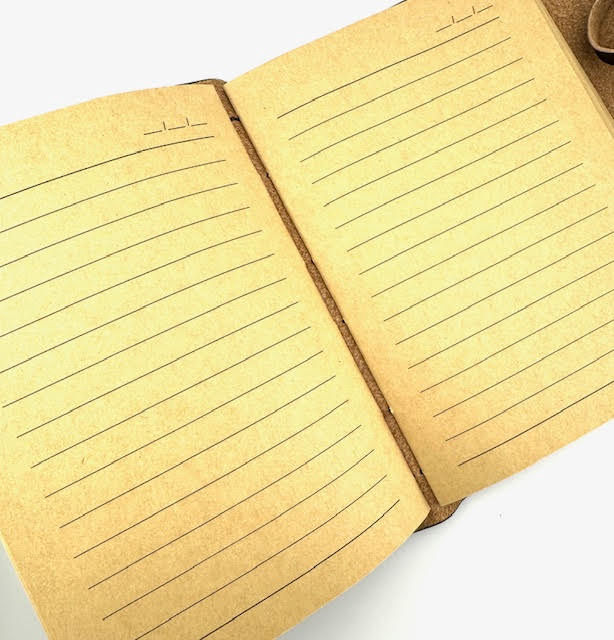 Thumbnail: Inspirational Hand Stamped & Engraved Lined Leather Journal- Acceptance
