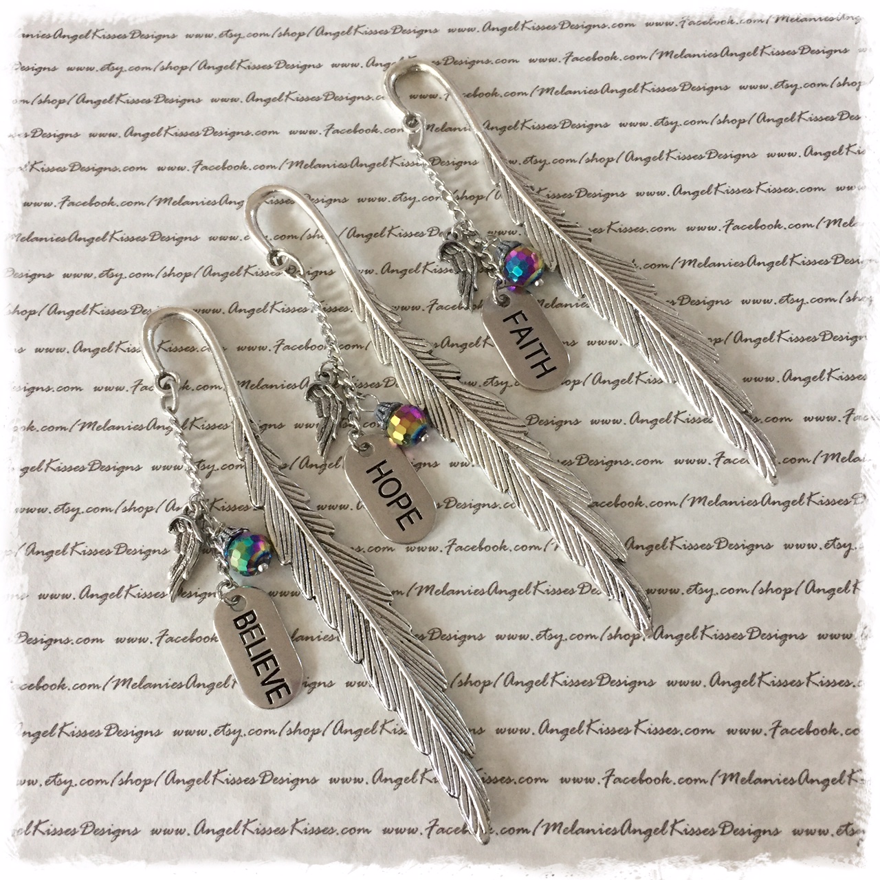 Inspirational Feather book marks