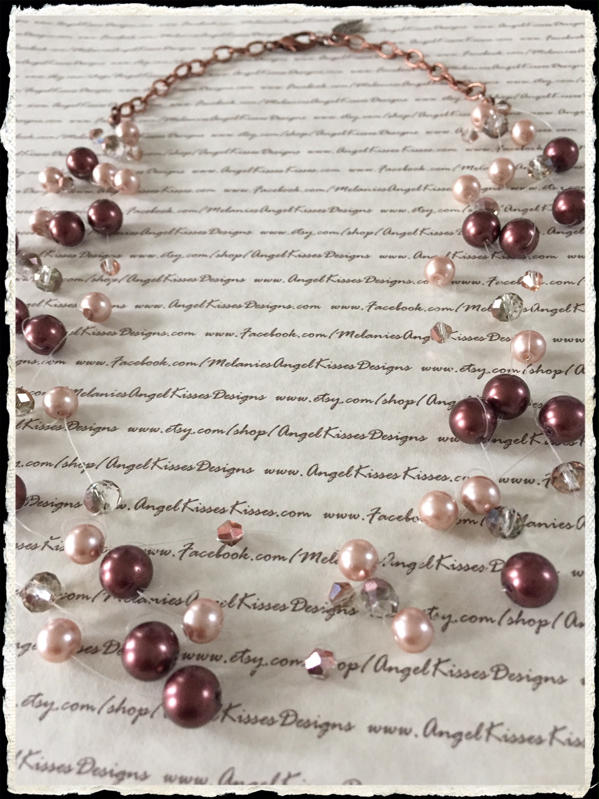 Floating Pearls- Bronze N Beige