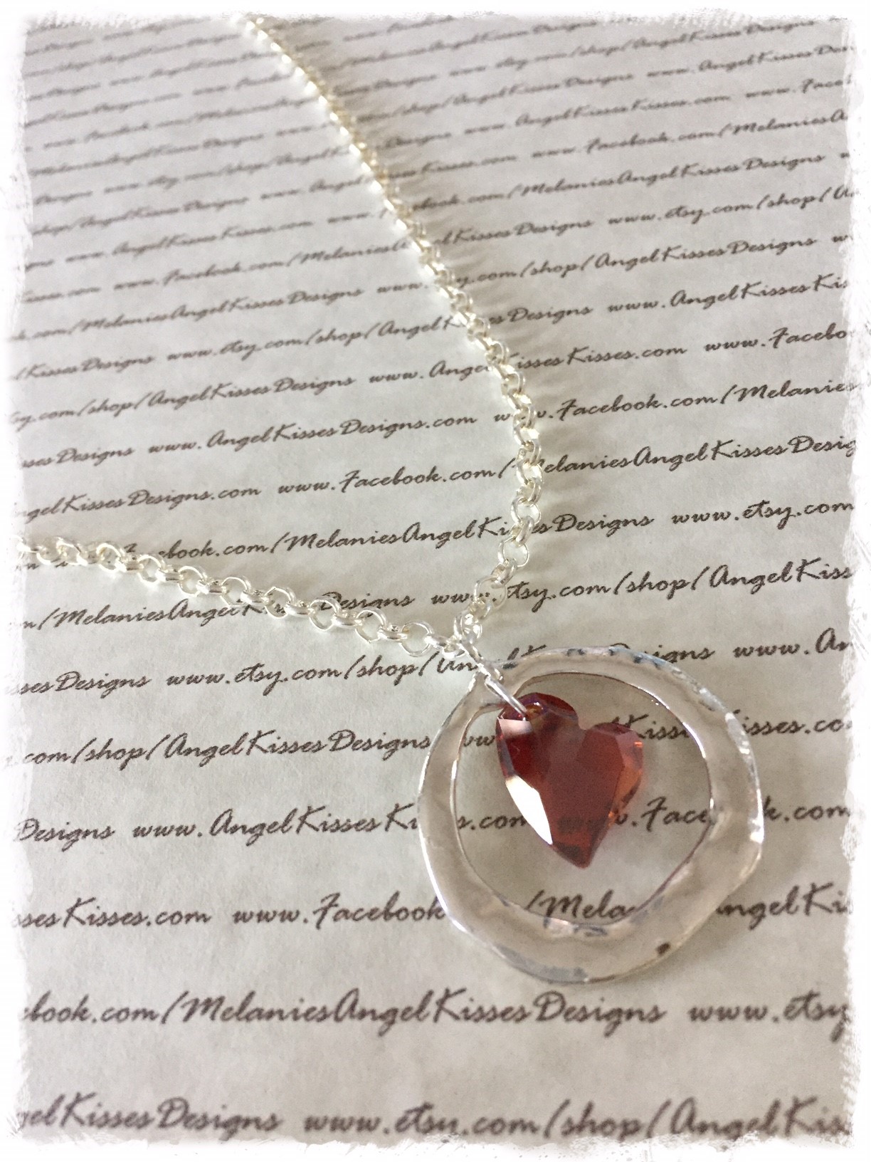 Swarovski Freeform Circle Pendant- Magna Heart