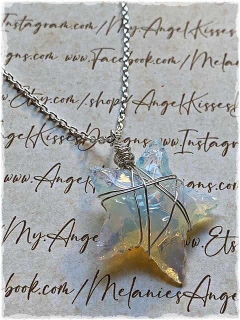 Thumbnail: Wire Wrapped Opalite Star Necklace