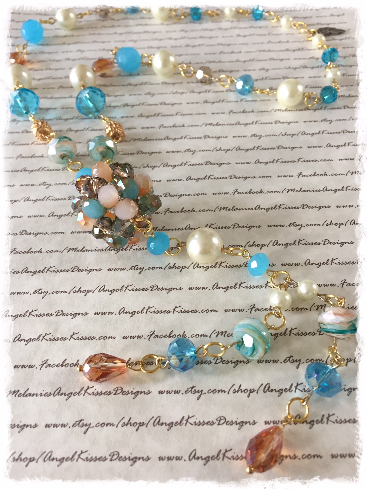 XL Beaded turquoise N amber 2