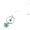 Thumbnail: Organic Silver Circle Dangle Necklace- Ocean