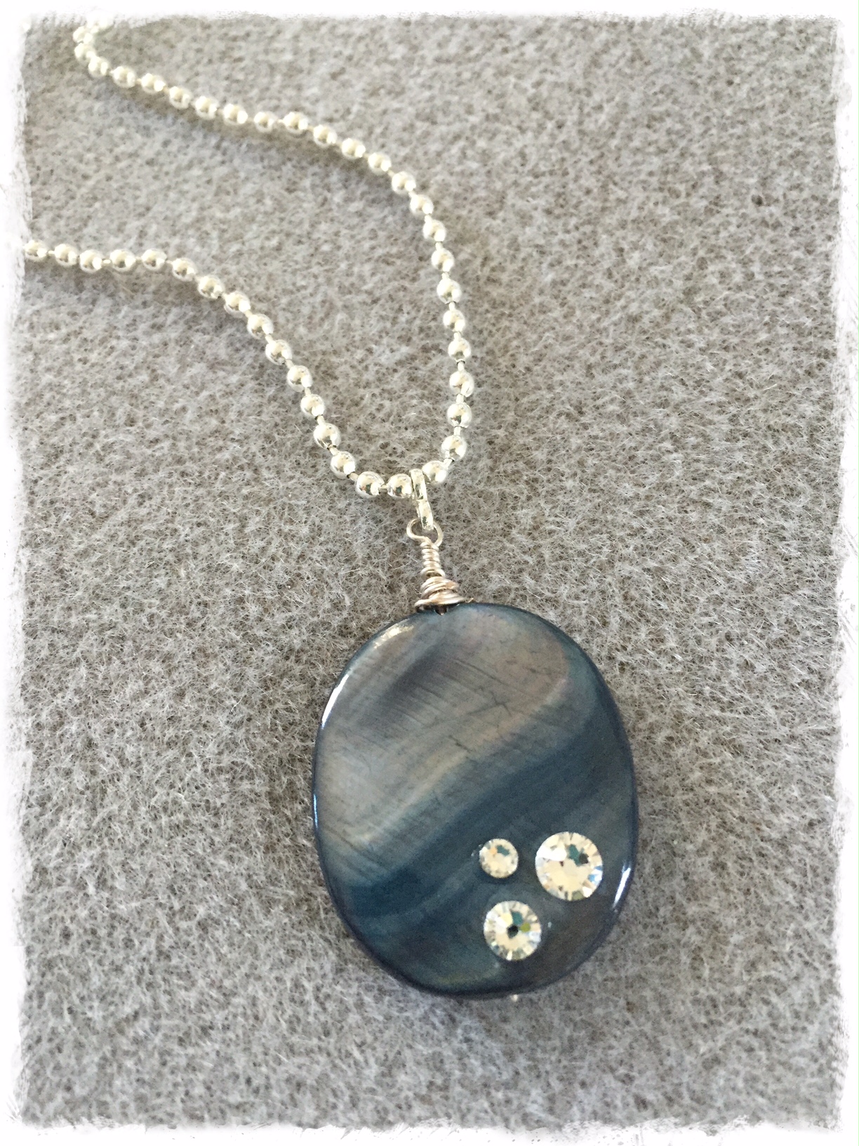 Swarovski Kissed- Denim Shell