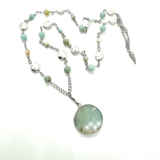 Thumbnail: Amazonite Long Beaded Necklace