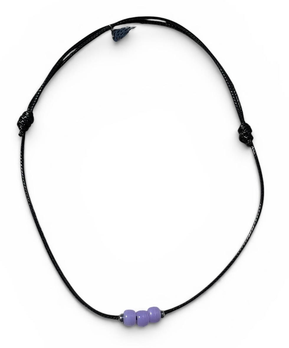 Thumbnail: UV Color Change Waterproof Necklace- Black N Purple