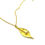 Thumbnail: Golden Pearl Drop Leaf Necklace- Gold