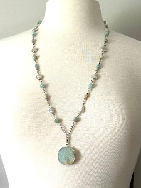 Thumbnail: Amazonite Long Beaded Necklace