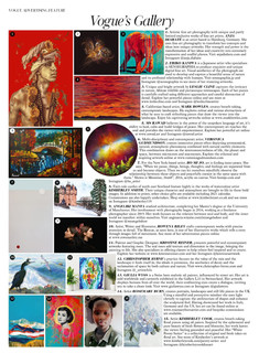 December 2020 Feature in British Vogue of Anna Kosa Abstract Expressionist Artist