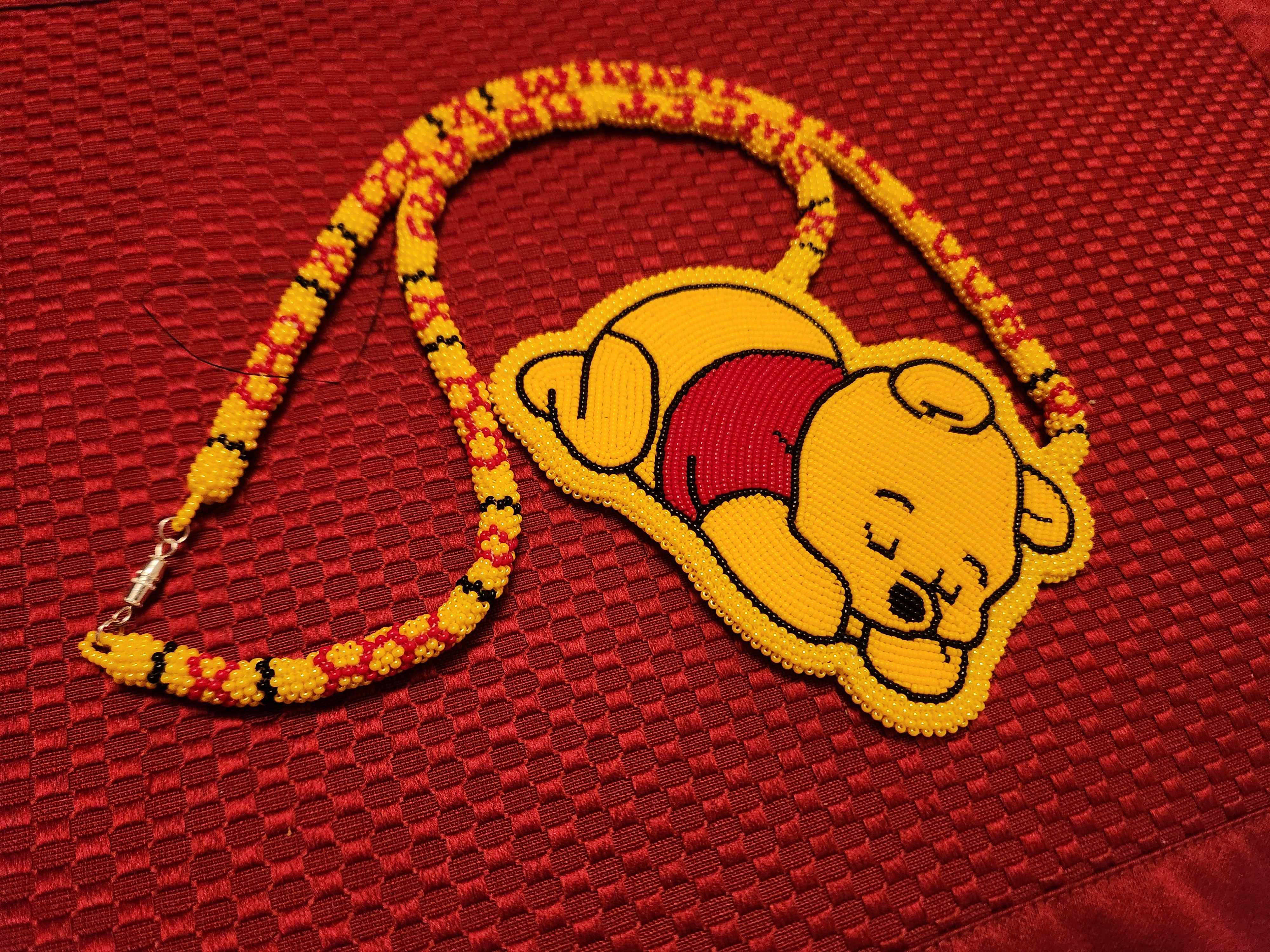 Winnie-The-Pooh Beaded Medallion