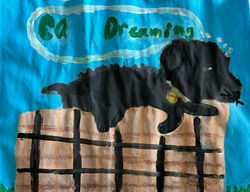 Dog Day Dreaming in the CA Sun by Lucette Kleary