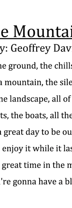 The Mountains by Geoffrey Davis