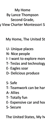 My Home, The United States by Lance Thompson