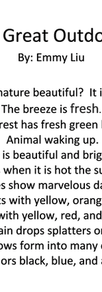 The Great Outdoors by Emmy Liu