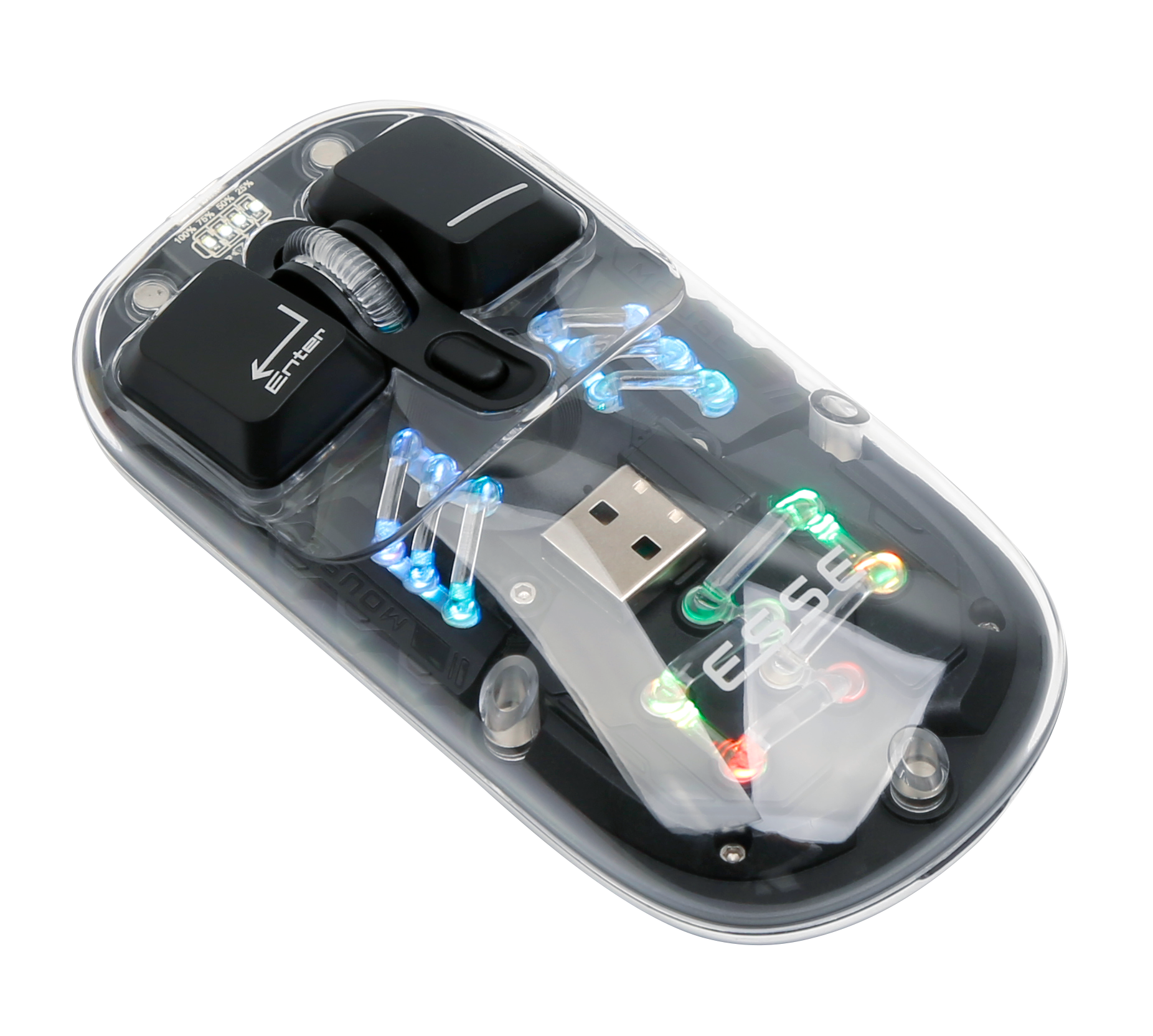FLUX | Transparent Wireless RGB Mouse