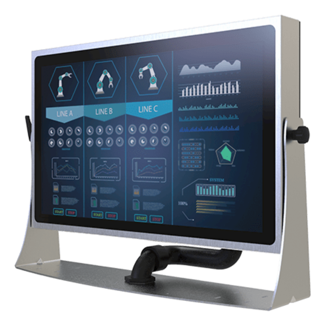 21.5" IP69K Stainless P-Series Display Winmate W22L100-SPA369-P1