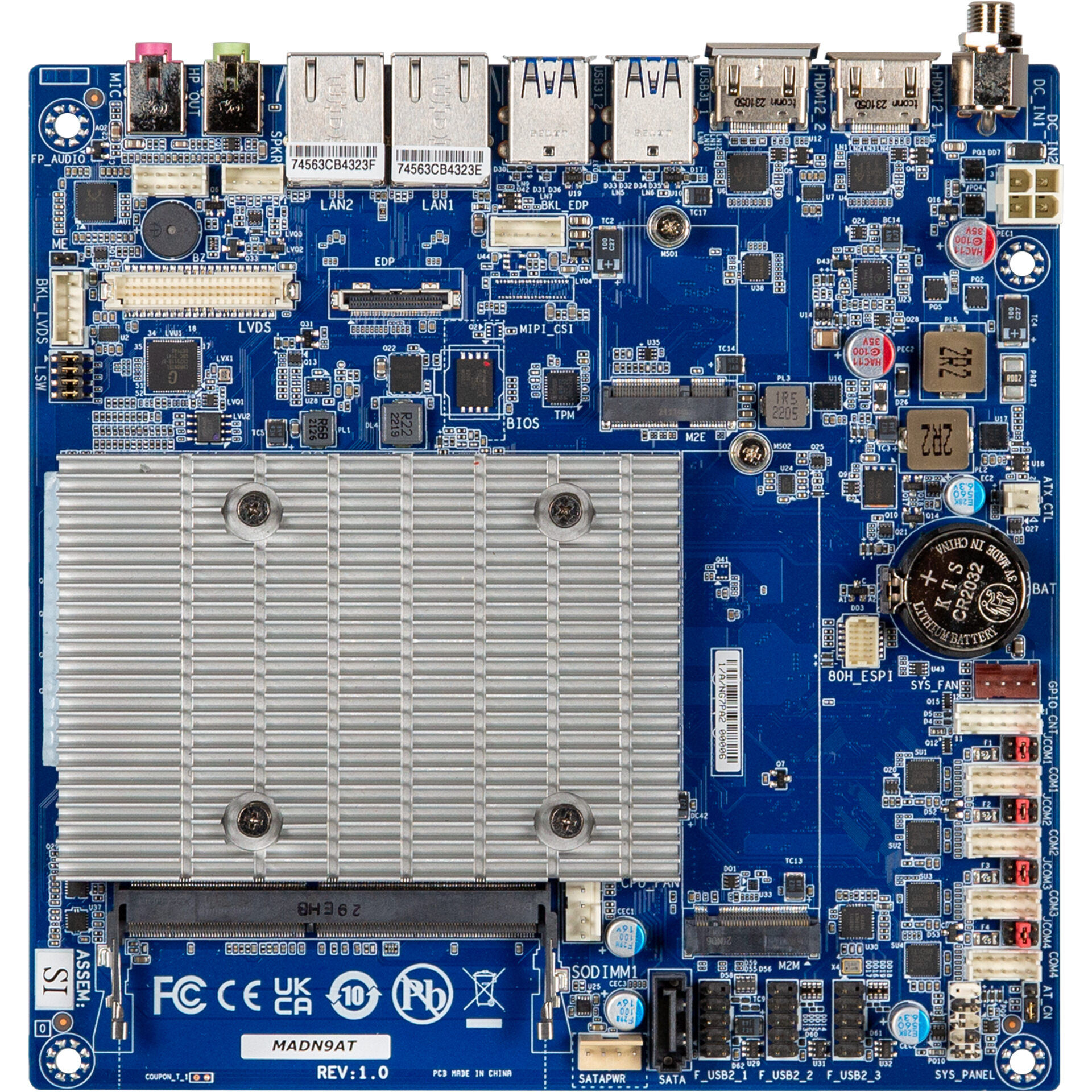 Thin Mini-ITX Motherboard GigaIPC (iTXL-N97A)