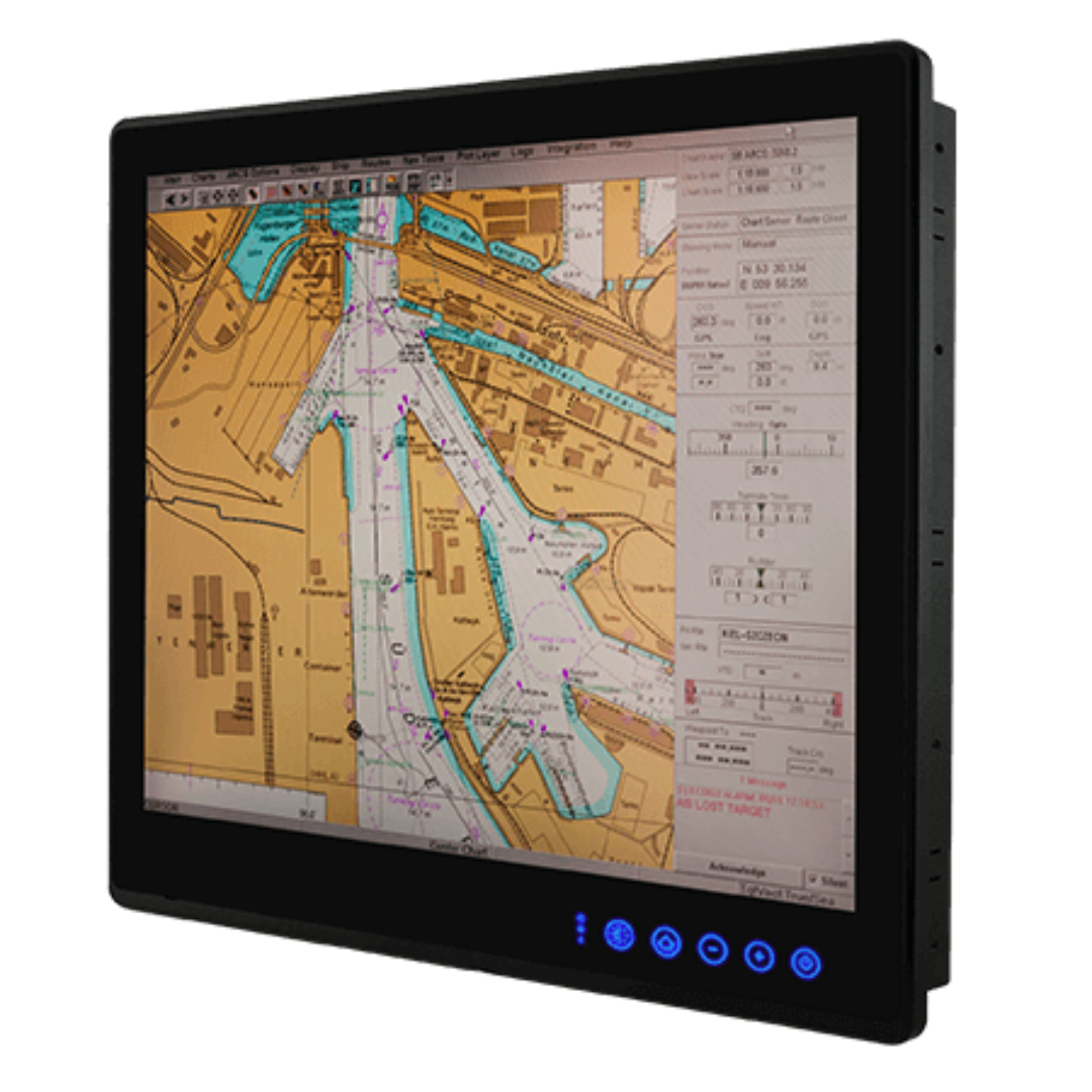 15" Flat PCAP ECDIS Marine Panel PC Winmate R15IH3S-MRA3FP