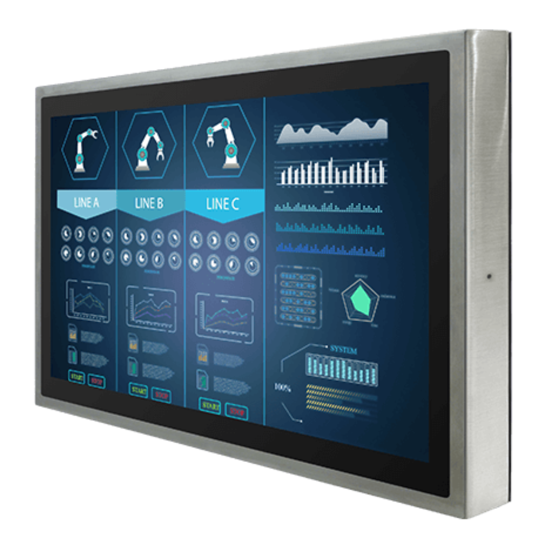 32" IP65 Stainless PCAP Chassis Display Winmate W32L100-SPA3