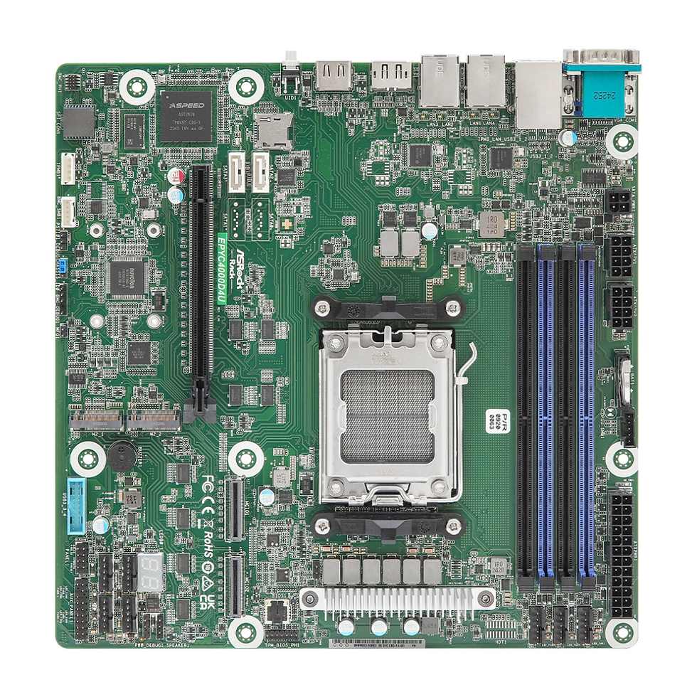 Micro-ATX Motherboard ASRock Rack EPYC4000D4U