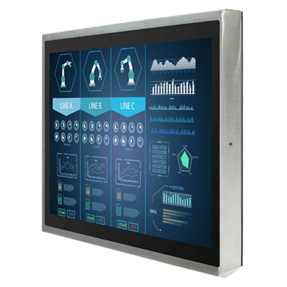 15" IP65 Stainless PCAP Chassis Display Winmate R15L100-SPC3