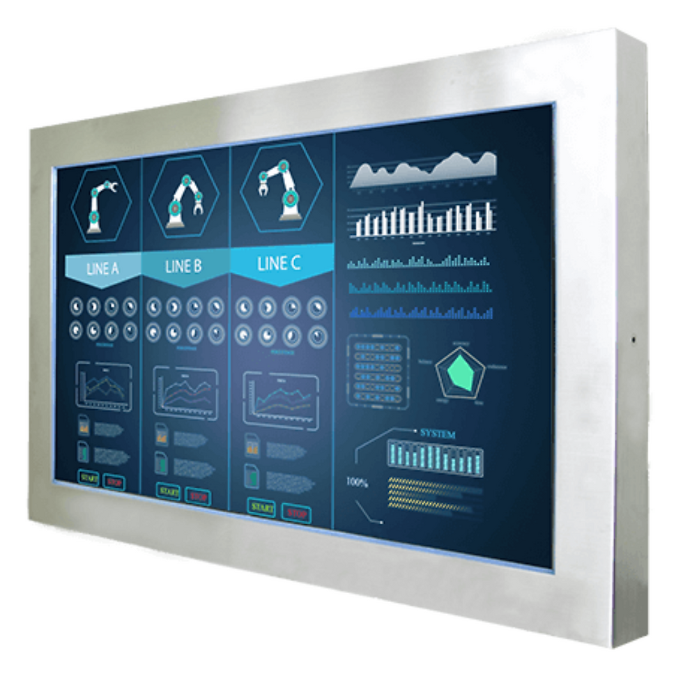 32" IP65 Stainless Chassis Display Winmate W32L300-65A3