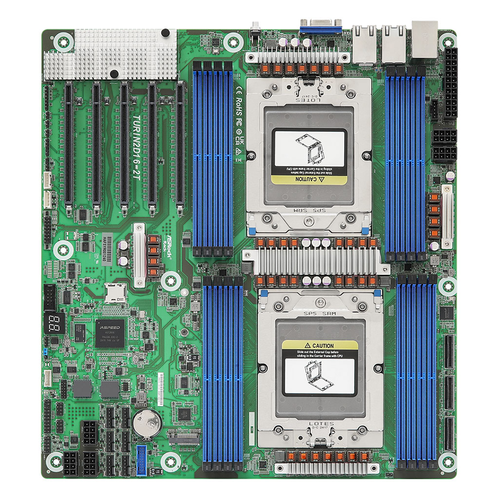 EEB Dual-Socket Server Motherboard ASRock Rack TURIN2D16-2T