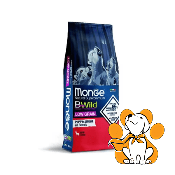 Monge Bwild Puppy All Breeds Deer 12kg, Granule od Mesa Jelena za Štence