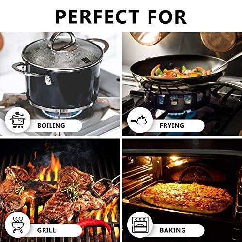 Thumbnail: Long Wrist Protect Heat Resistant Oven Gloves with fingers