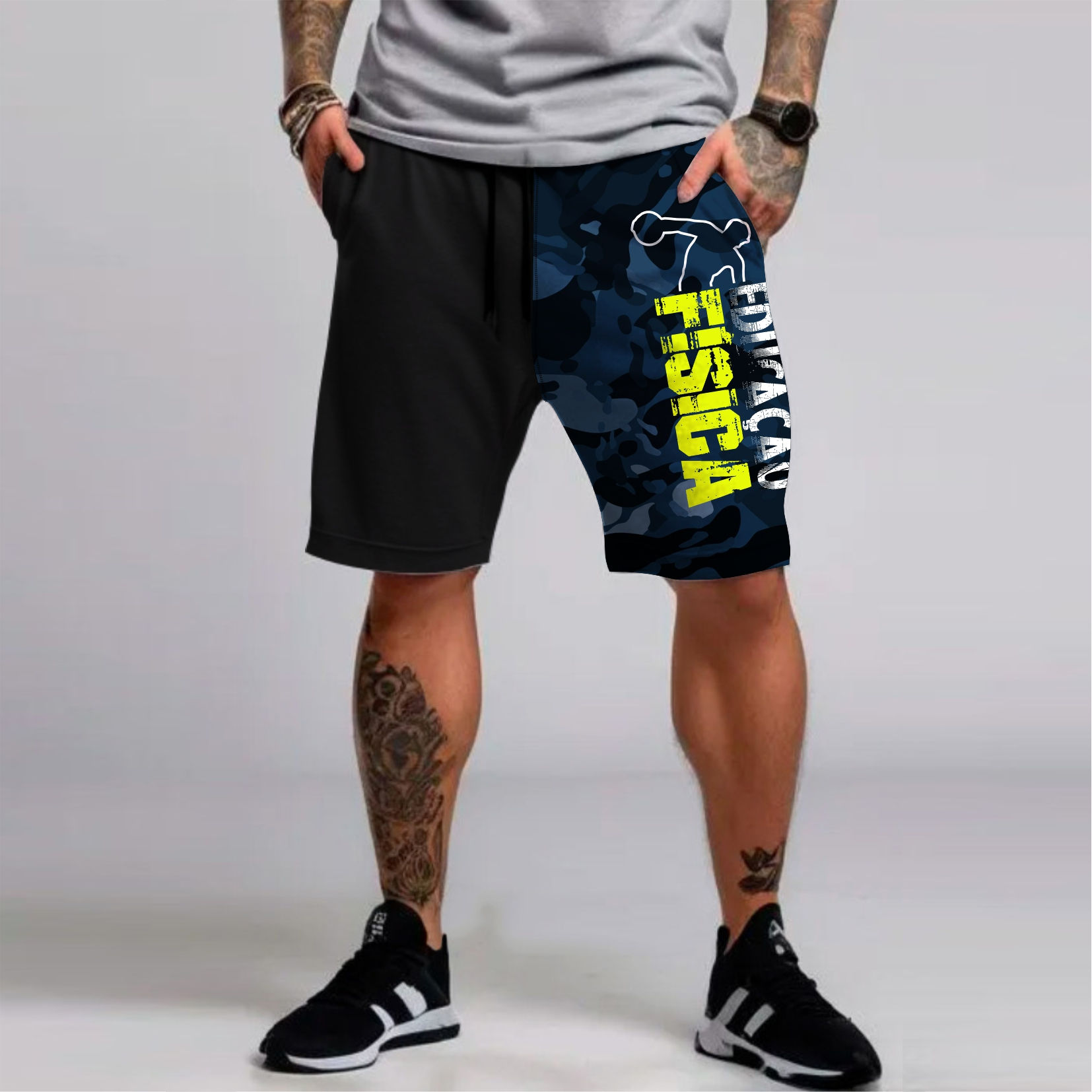 Bermuda Dryfit com bolso Educação Física Professor escola academia (AZMC)