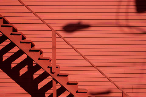 painted red wall 