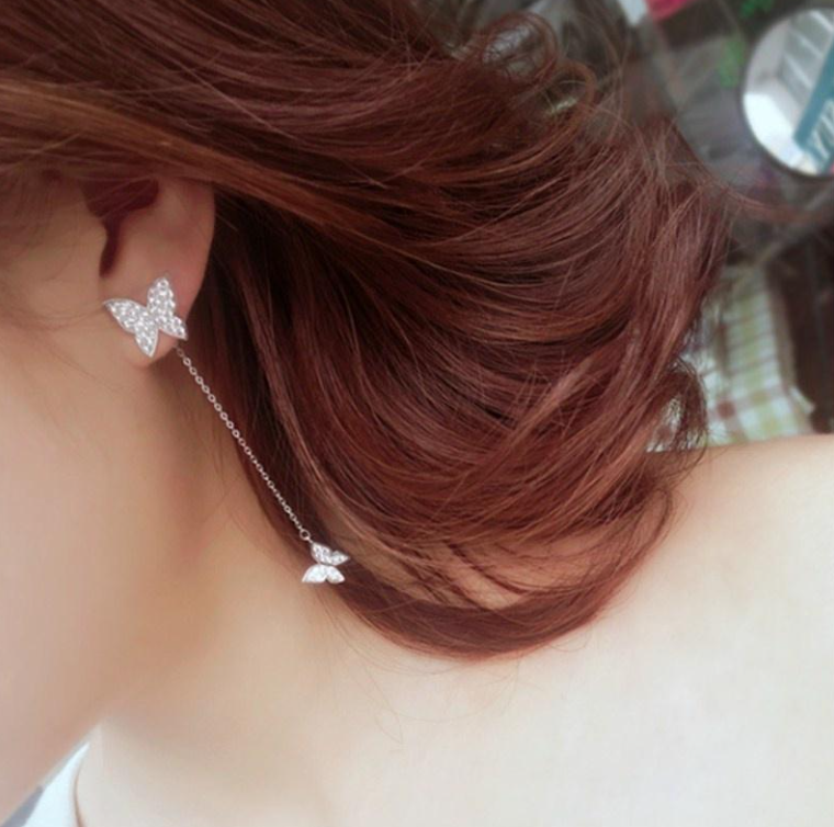 Aretes Colgantes mariposa X 1 par