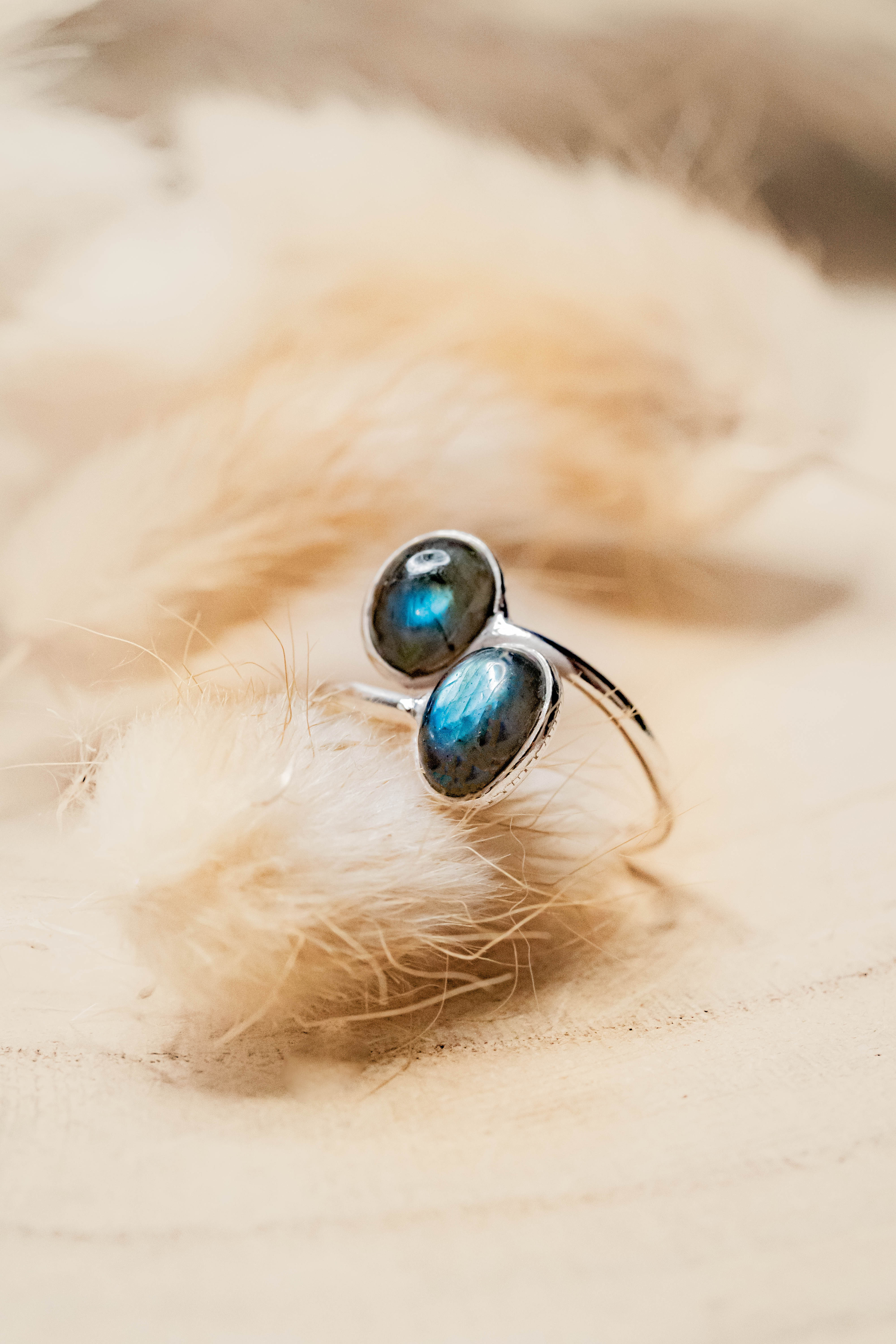 Bague de Labradorite sur Argent 925
