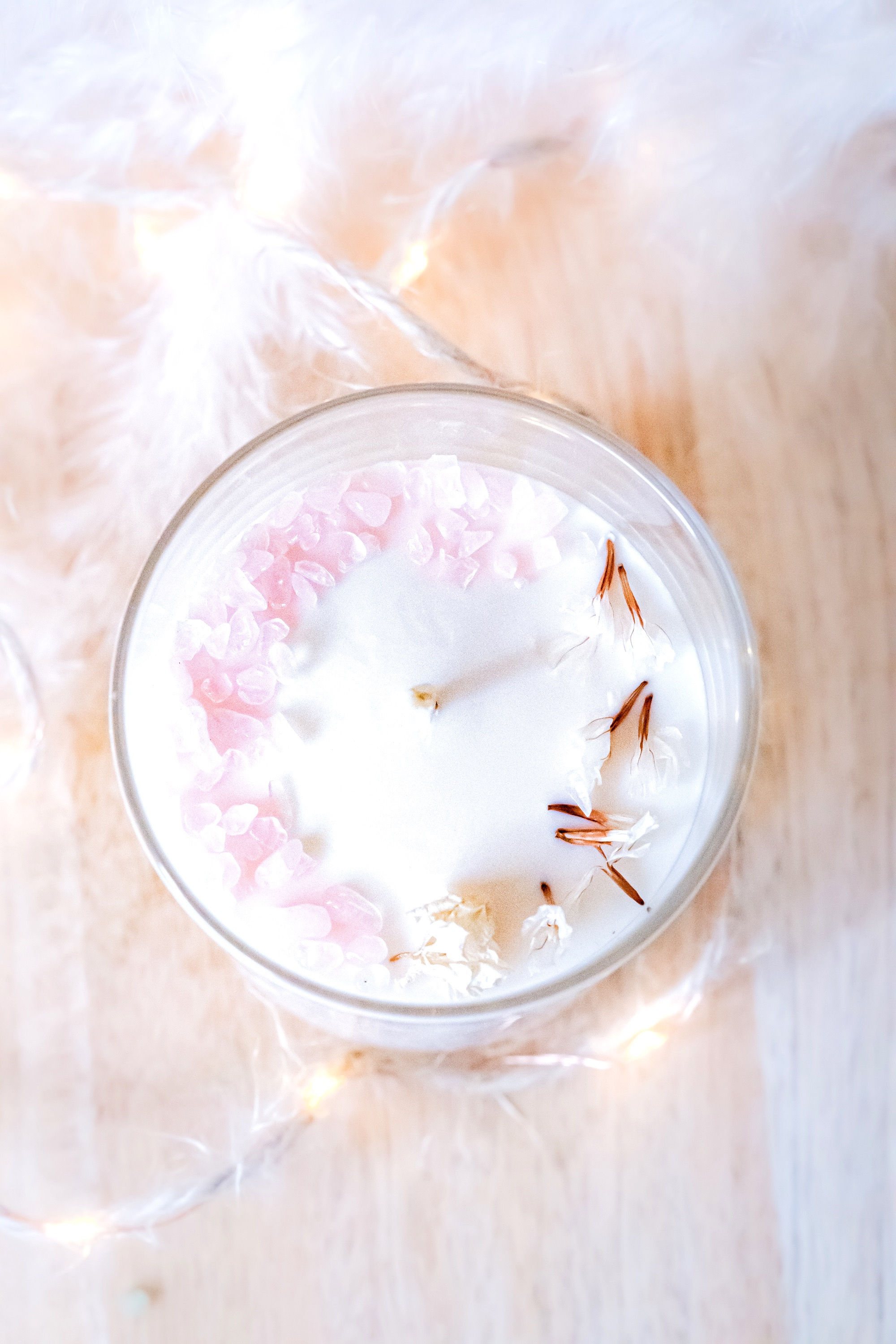 Bougie de Quartz rose