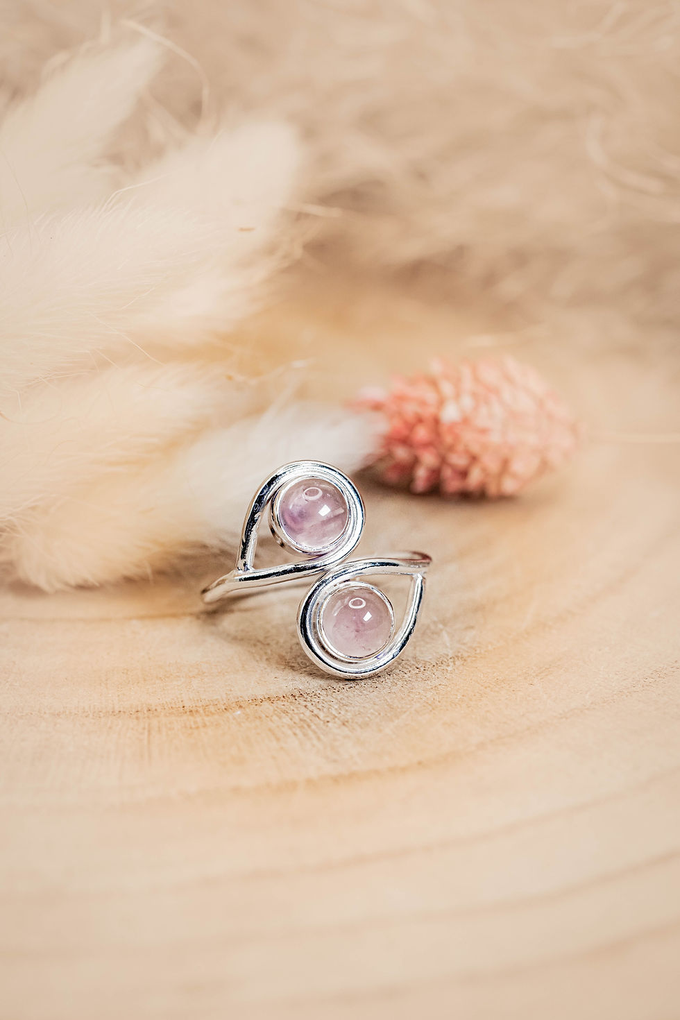 Bague Quartz rose