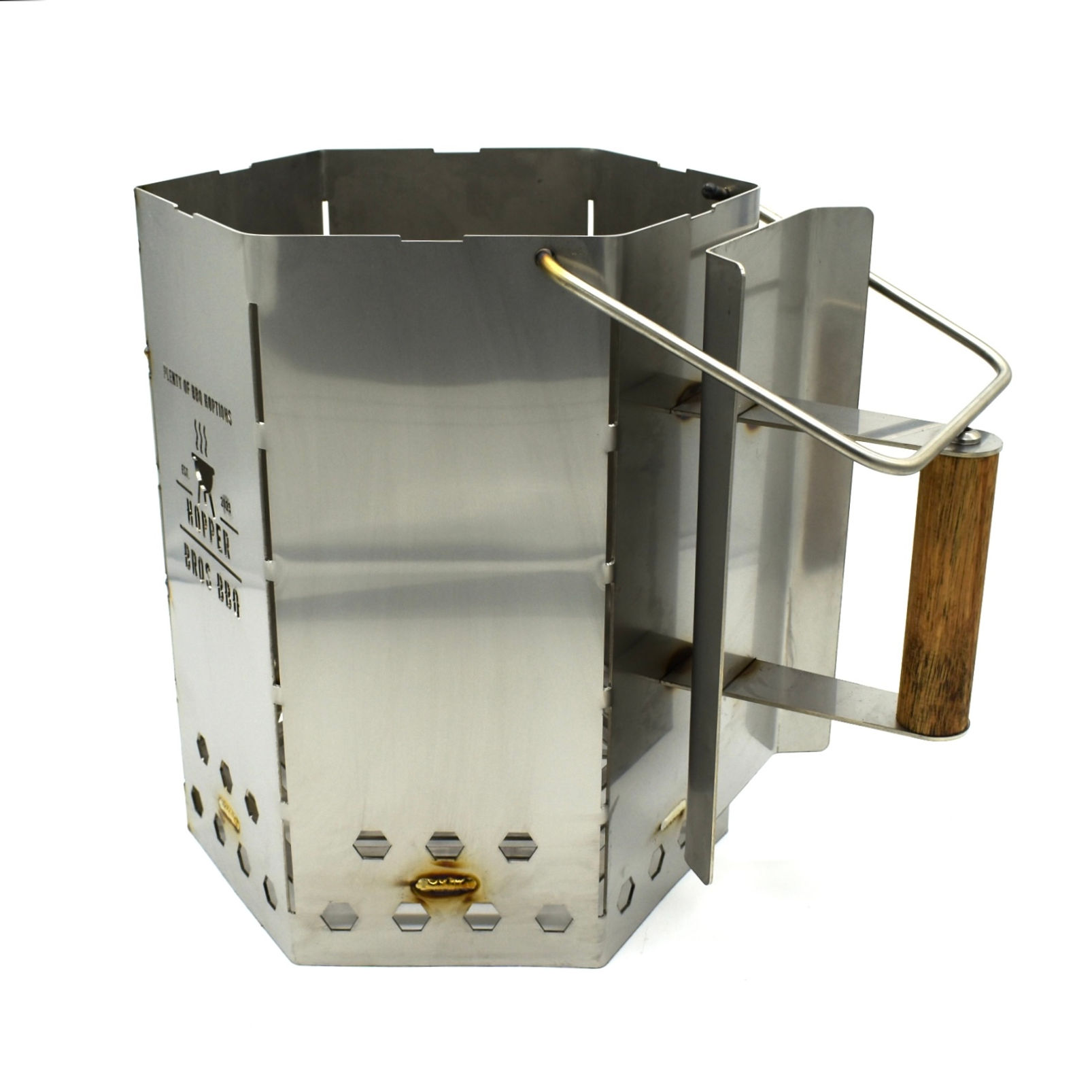 Extra Large Stainless Steel heavy duty charcoal chimney starter with custom logo