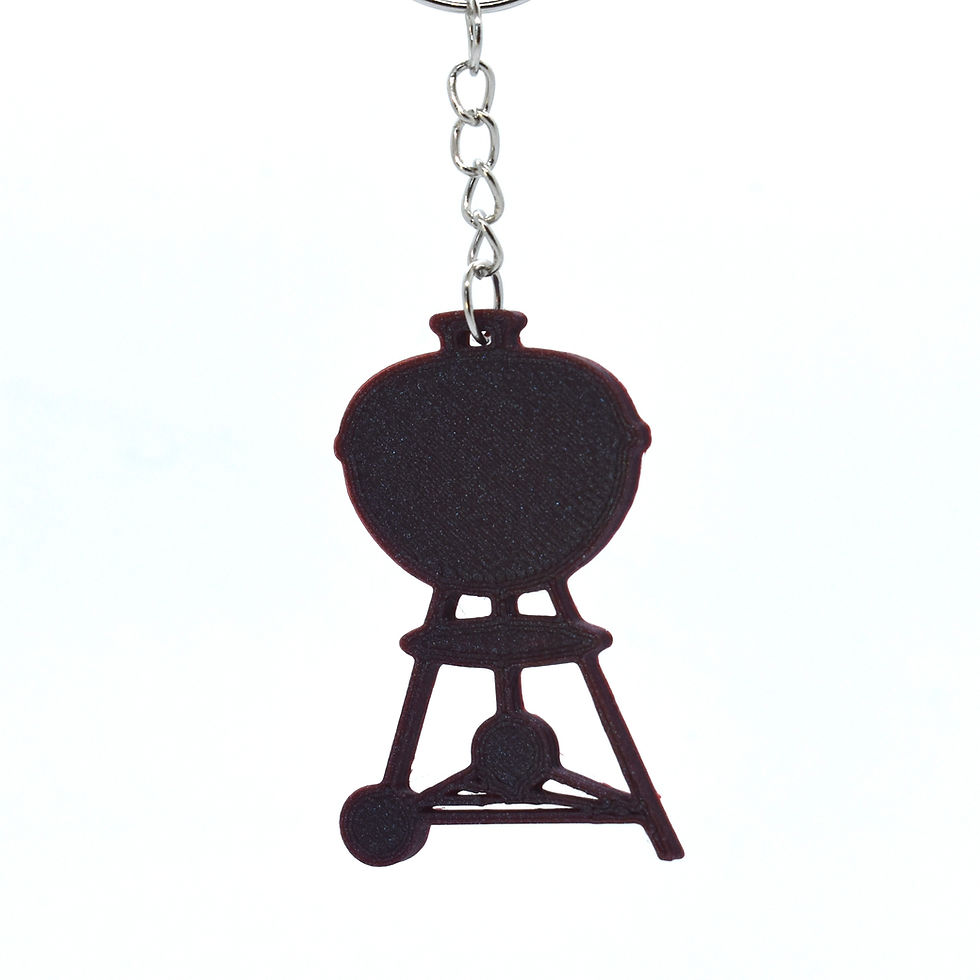 Thumbnail: Maroon weber kettle keyring