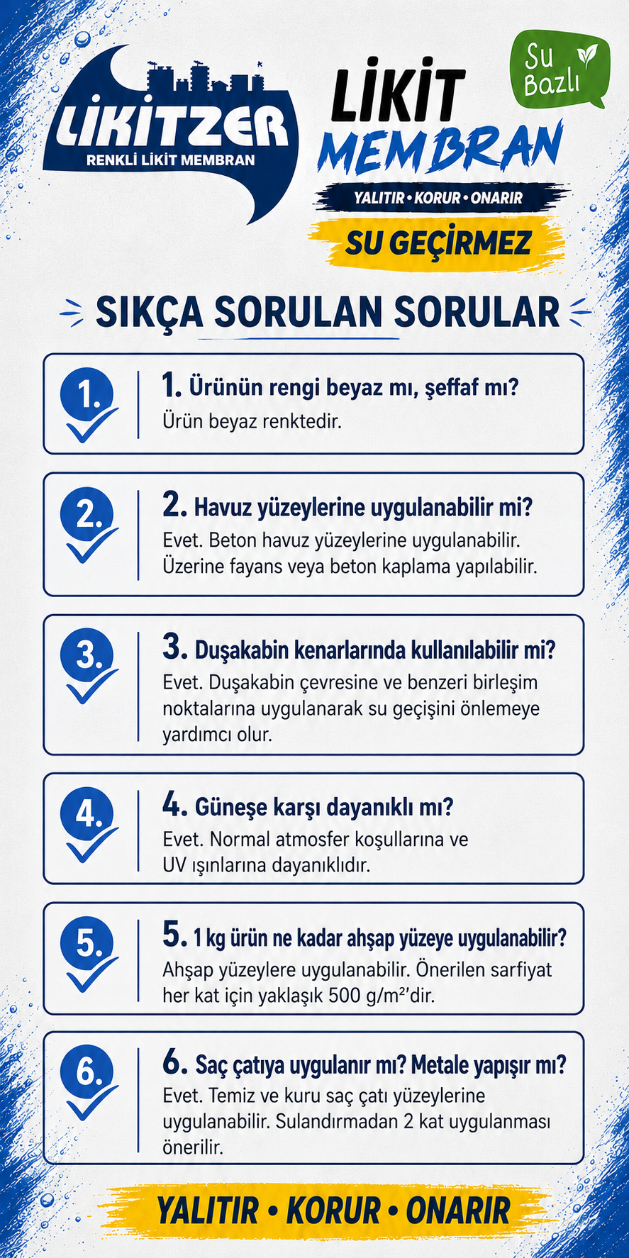 Küçük resim: Likitzer Beyaz Su Bazlı Likit Membran 3 kg