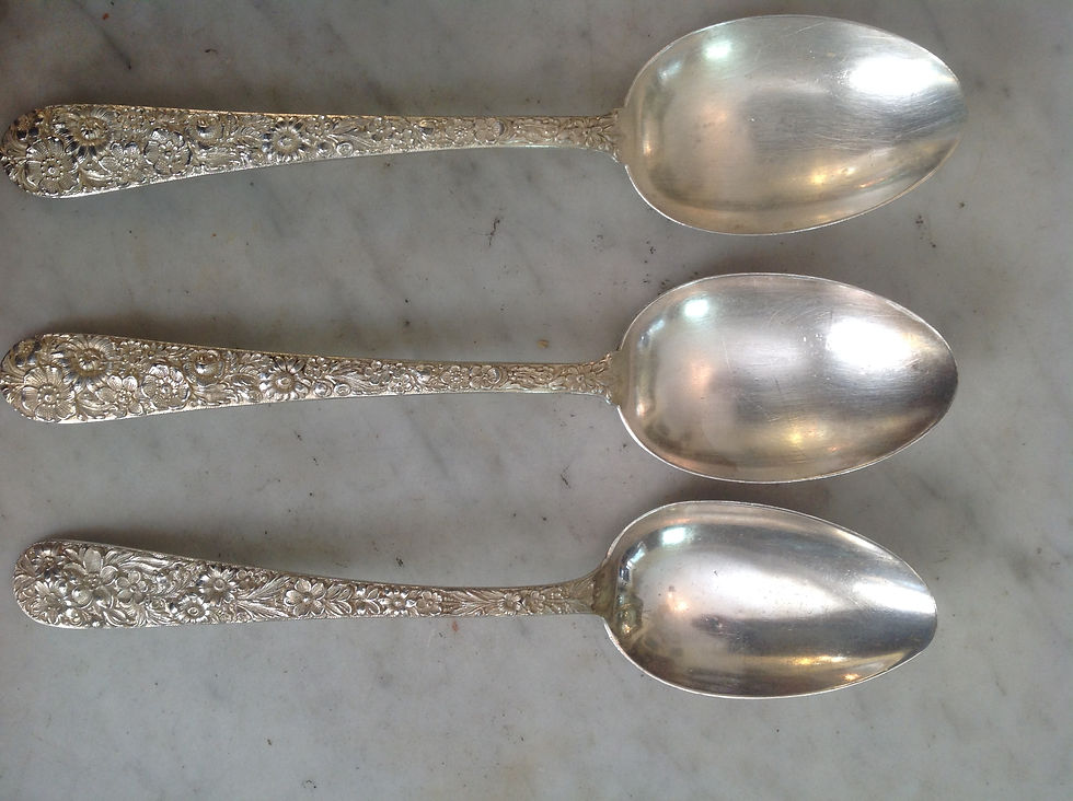 Thumbnail: #SterlingSilver Kirk Repouse 8  Six piece Place settings + serving piece