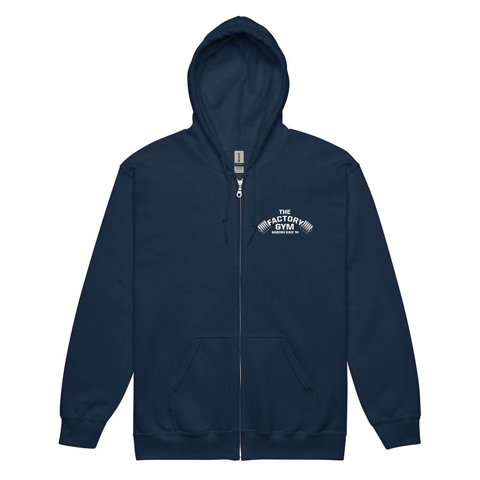 Thumbnail: Unisex Classic Zip Hoodie White Text