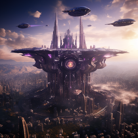celestial city imagined with AI for my song "Defend your city"