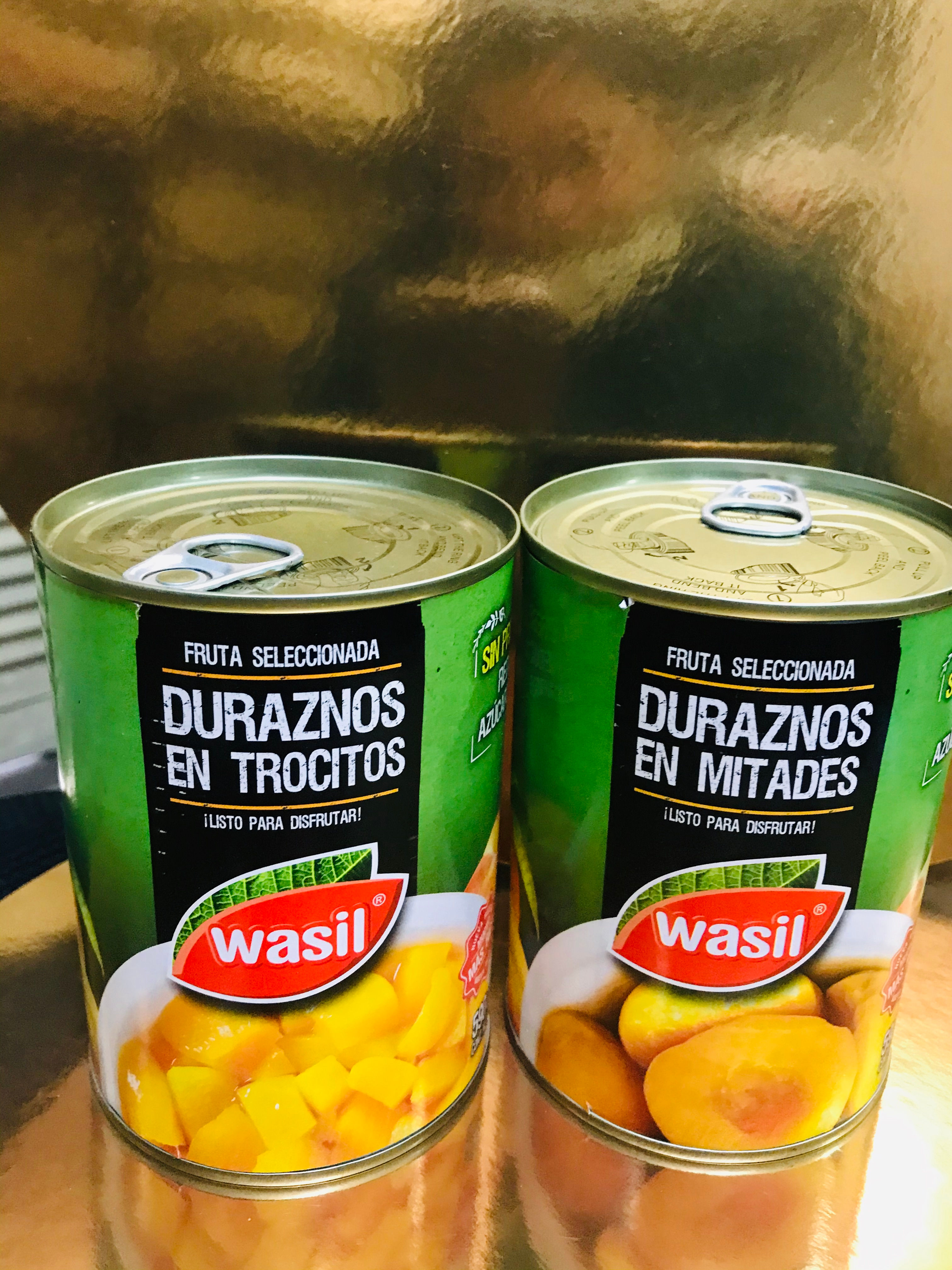 Wasil durazno en trocitos y mitades