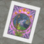 8 x 10"Leprechaun art print Celtic knot fantasy painting with poppies, smoking Leprechaun.. Pink lavender