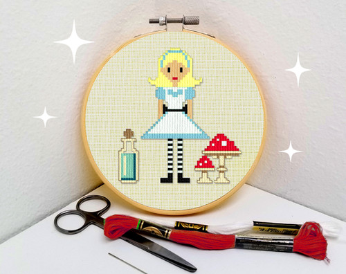 Alice in Wonderland cross stitch pattern download cute pdf| The Elfin ...