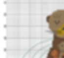 Thumbnail: close up of pattern detail for Mid-Century Maude's Sea Otter mother and baby cross stitch pattern pdf download