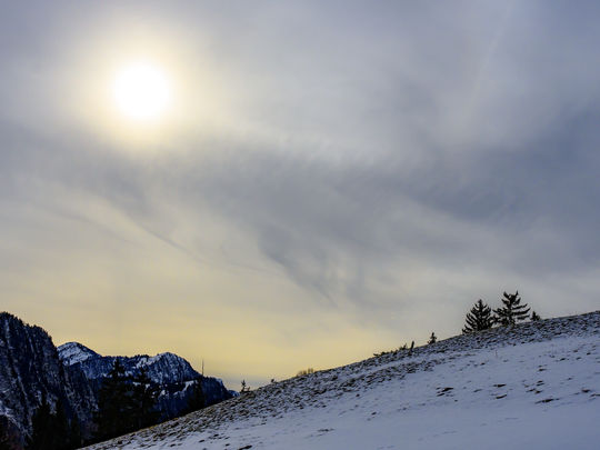 Wolkenspiel auf dem Fadärastein