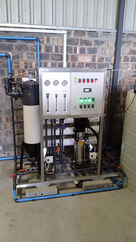 High-performance reverse osmosis system designed for agricultural water purification at a farm near Cape Town.