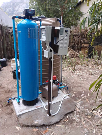 Borehole water purification system with ozone sterilizer installed in Cape Town.