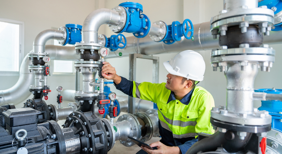 Services Page Review Banner of Technician Working on Pumps by Pressure Pump